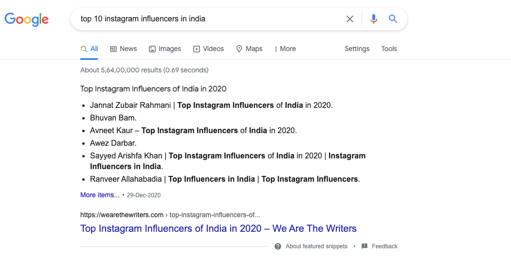 Top Instagram Influencers in India